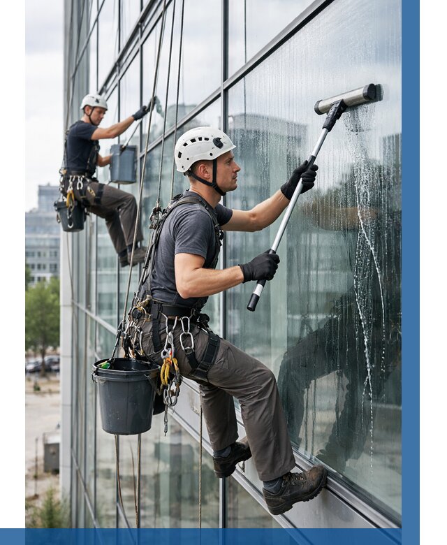 Мойка витражей альпинистами в Пятигорске от 719 р. под ключ|ВЫСОТНИК-Птг