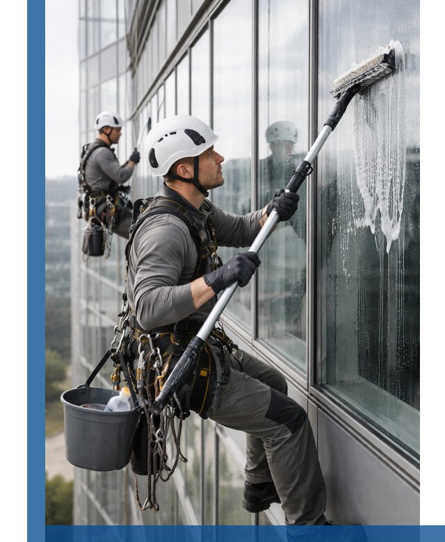 Высотная мойка сплошного остекления с выездом в Пятигорске