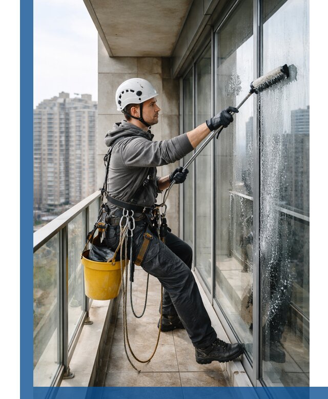 Профессиональная мойка балконного остекления в Пятигорске