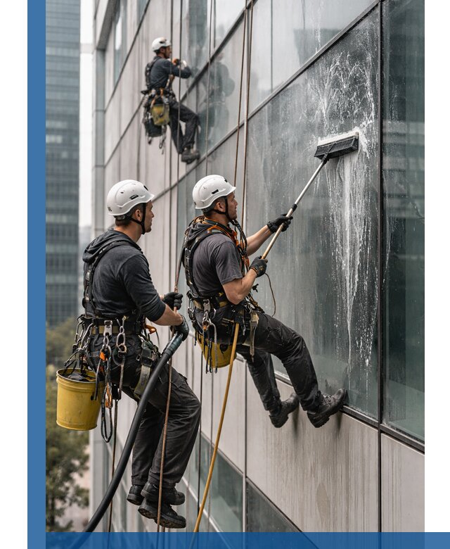 Профессиональная высотная мойка фасадов зданий в Пятигорске