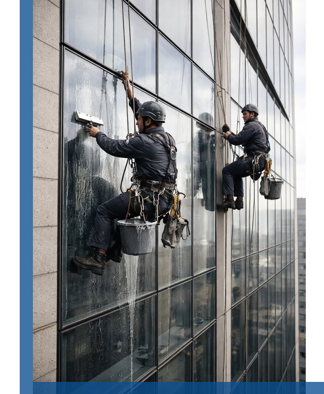 Профессиональная мойка стеклянных фасадов зданий в Пятигорске