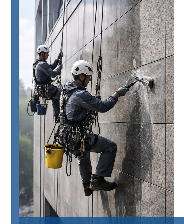 Профессиональная мойка фасада из керамогранита в Пятигорске