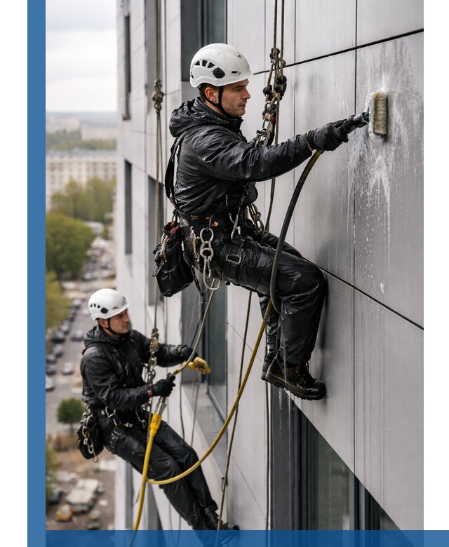Профессиональная мойка фасада из композита в Пятигорске