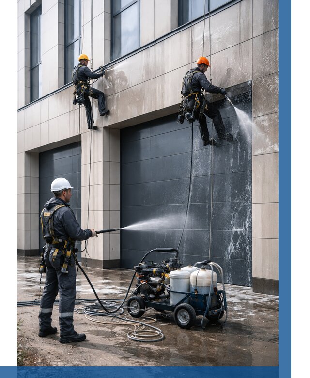 Послестроительная мойка фасада в Пятигорске от 308 р. | ВЫСОТНИК-Птг