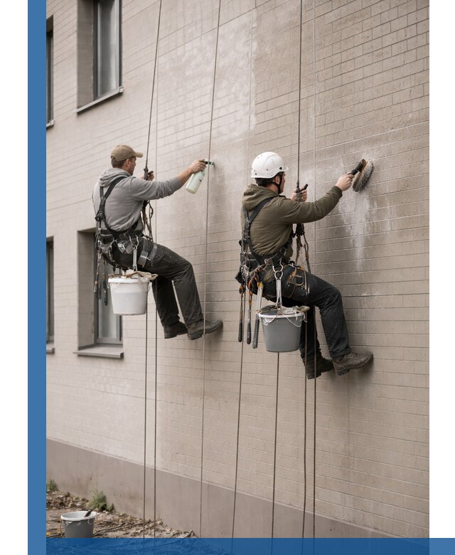 Удаление высолов с фасада зданий в Пятигорске без повреждений и следов