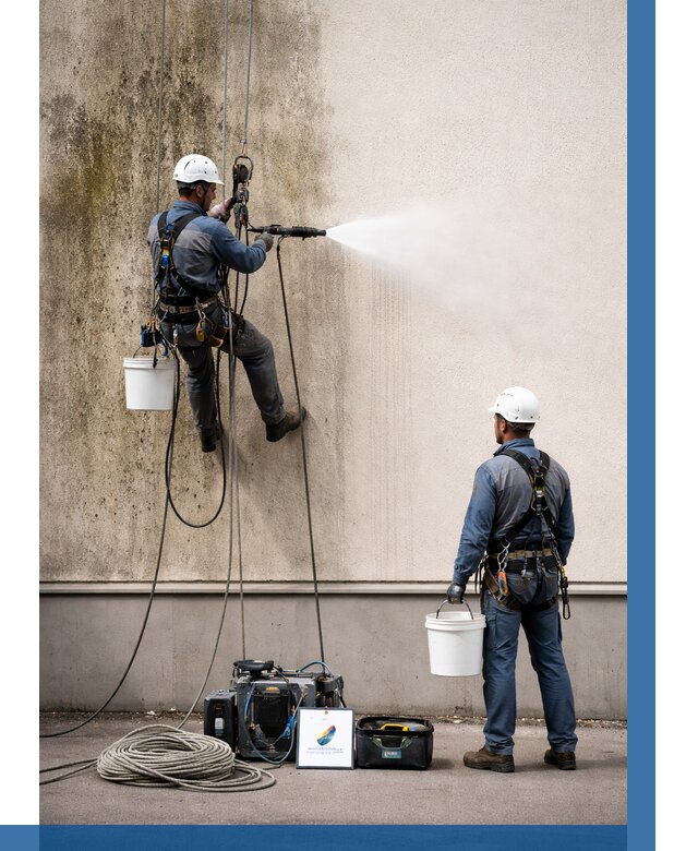 Очистка фасада от плесени в Пятигорске от 308 р. | ВЫСОТНИК-Птг