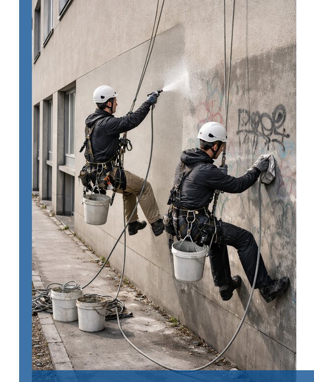 Антиграффити покрытие фасада с защитой от надписей в Пятигорске