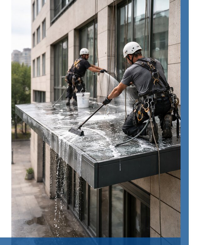 Мойка козырьков и навесов в Пятигорске от 3596 р. | ВЫСОТНИК-Птг