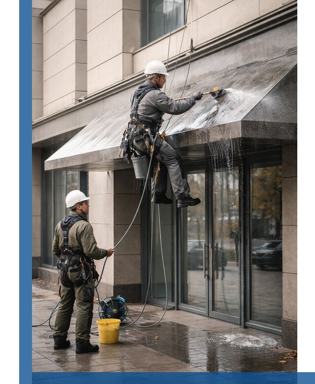 Профессиональная мойка козырьков и навесов в Пятигорске