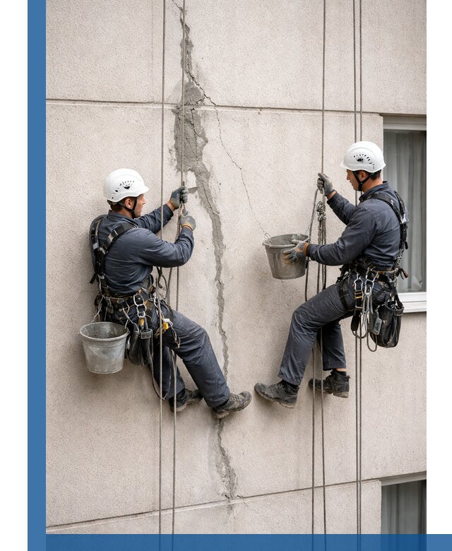 Заделка трещин на фасаде в Пятигорске с гарантийным ремонтом