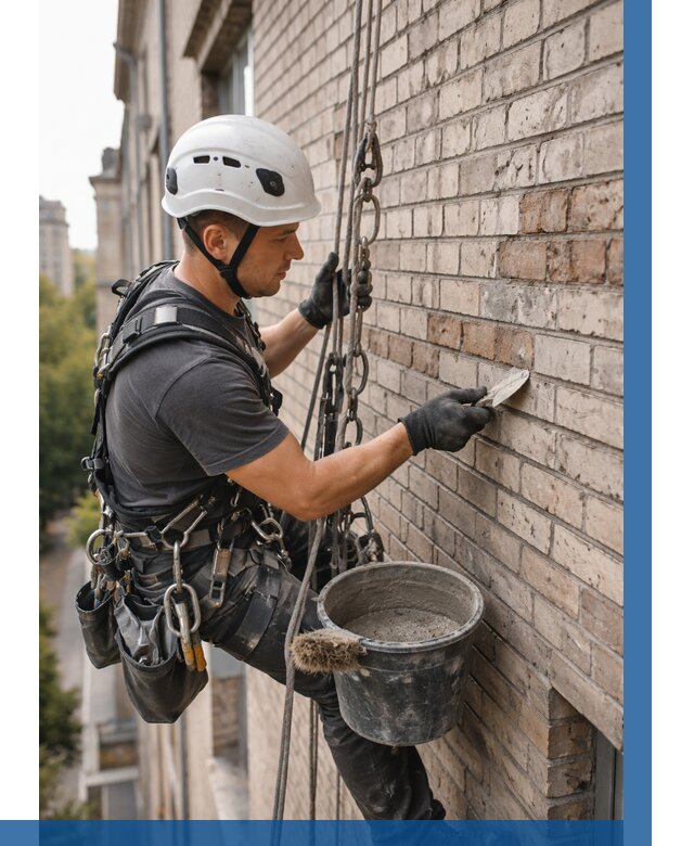 Ремонт кирпичной кладки фасада в Пятигорске от 1849 р. | ВЫСОТНИК-Птг