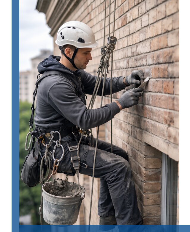 Качественный ремонт кирпичной кладки фасада в Пятигорске с гарантией