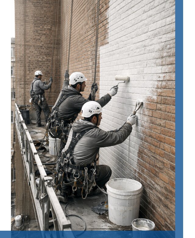 Покраска кирпичного фасада в Пятигорске от 360 р. | ВЫСОТНИК-Птг