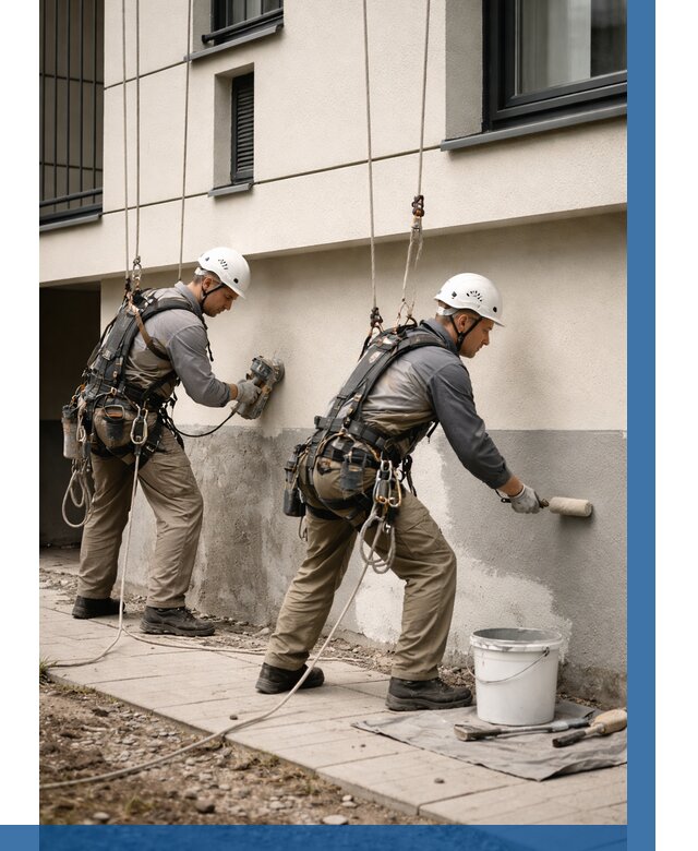 Окраска цоколя здания в Пятигорске от 462 р. под ключ | ВЫСОТНИК-Птг