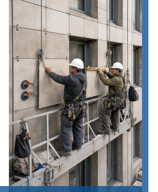 Монтаж керамогранита на фасад в Пятигорске от 2568 р. | ВЫСОТНИК-Птг