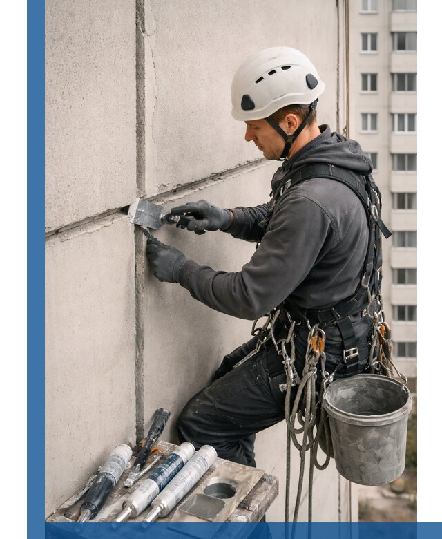 Ремонт межпанельных швов в Пятигорске герметизация и восстановление