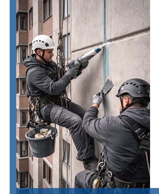 Вторичная герметизация швов фасада и кровли в Пятигорске