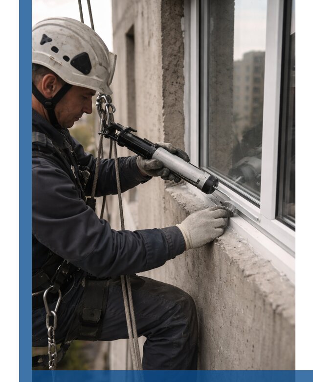 Герметизация оконных швов снаружи в Пятигорске профессионально