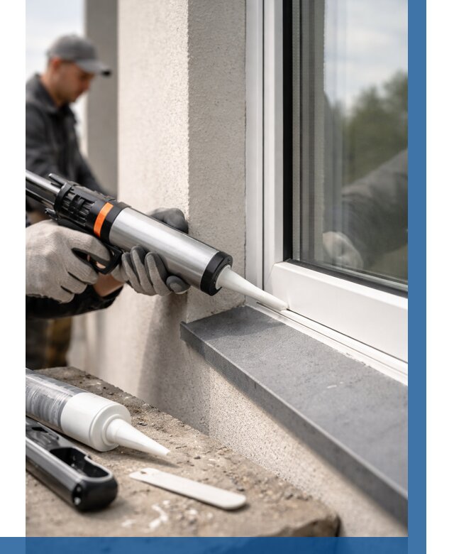 Герметизация монтажных швов окон в Пятигорске от 668 р. | ВЫСОТНИК-Птг