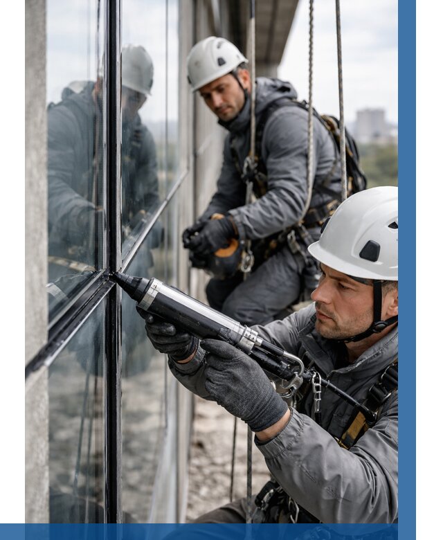 Герметизация витражных швов в Пятигорске от 668 р. | ВЫСОТНИК-Птг