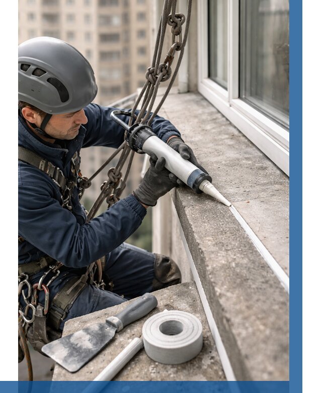 Герметизация балконного козырька в Пятигорске от 4623 р. | ВЫСОТНИК-Птг