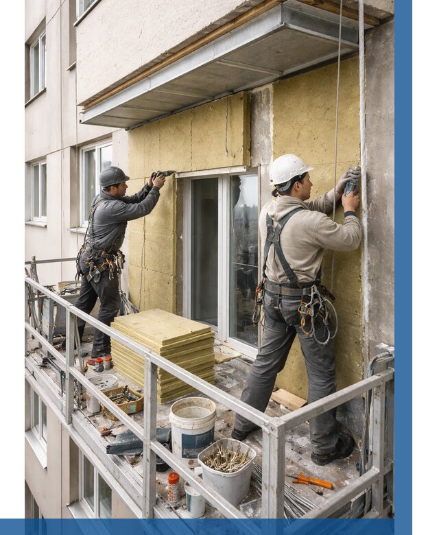 Утепление балкона снаружи в Пятигорске от 1644 р. под ключ ВЫСОТНИК-Птг