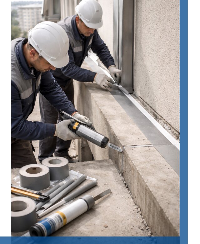 Герметизация примыкания балкона в Пятигорске от 4623 р. | ВЫСОТНИК-Птг