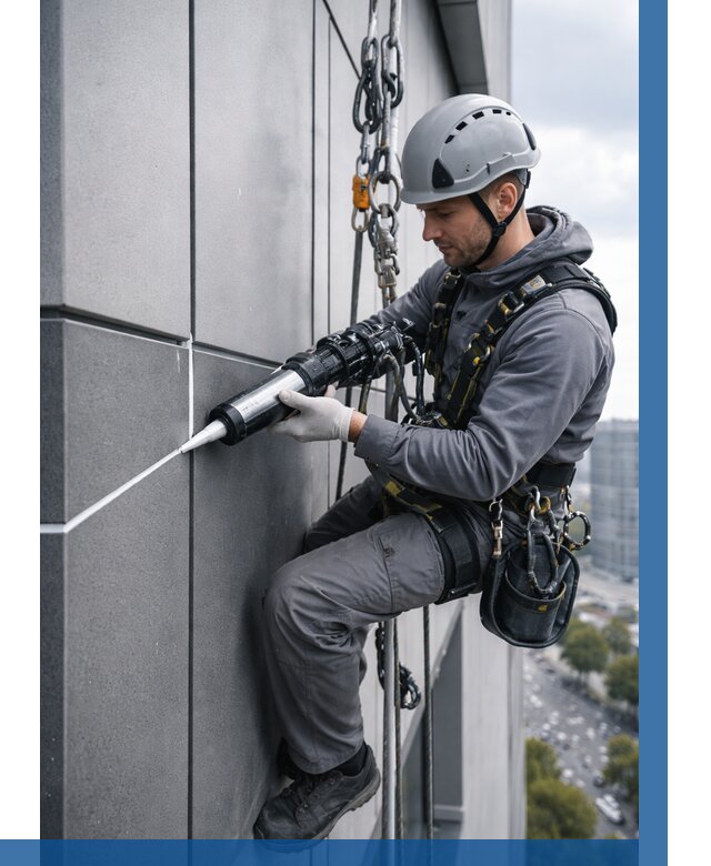 Герметизация стыков фасадных панелей в Пятигорске от 6677 р.| ВЫСОТНИК-Птг