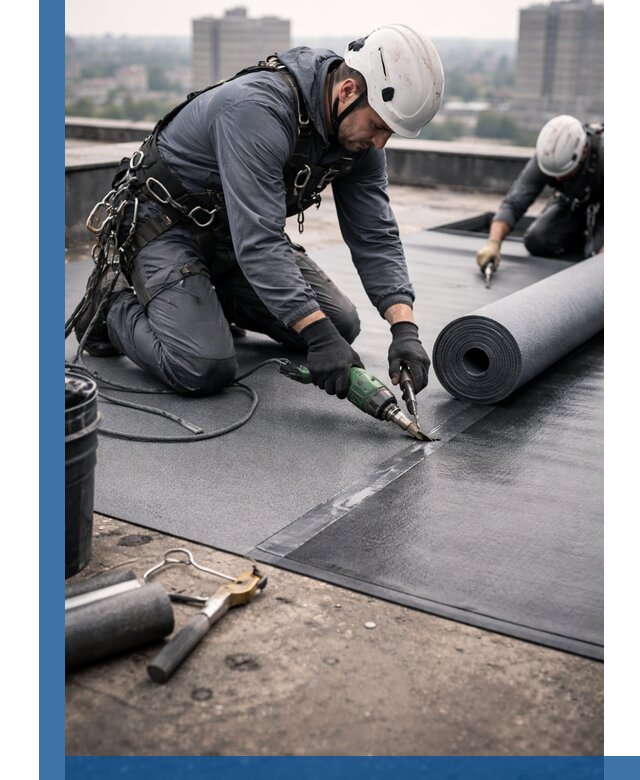 Ремонт мягкой кровли в Пятигорске с выездом промальпинистов