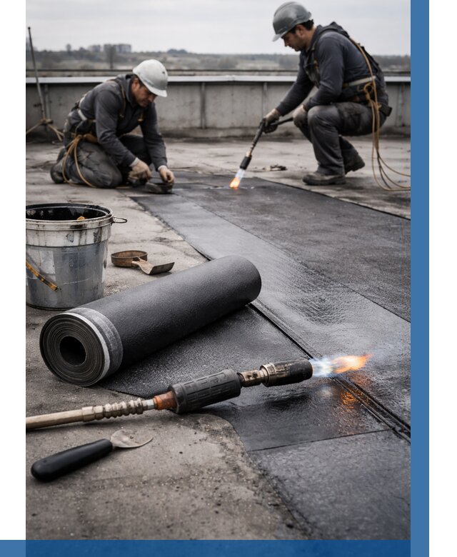 Ремонт рулонной кровли в Пятигорске от 668 р. | ВЫСОТНИК-Птг