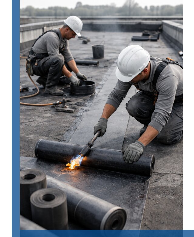 Ремонт рулонной кровли в Пятигорске герметизация и восстановление