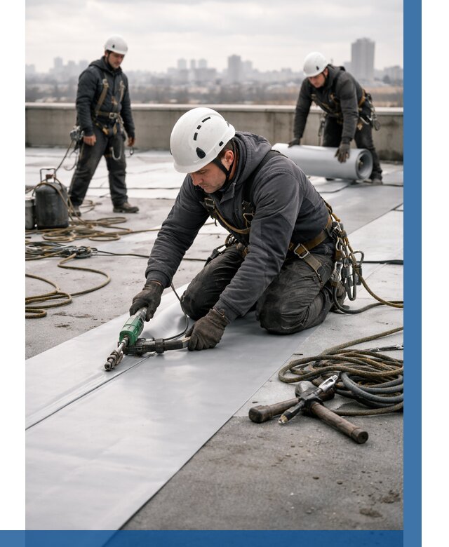 Ремонт мембранной кровли в Пятигорске от 1849 р./м2 | ВЫСОТНИК-Птг