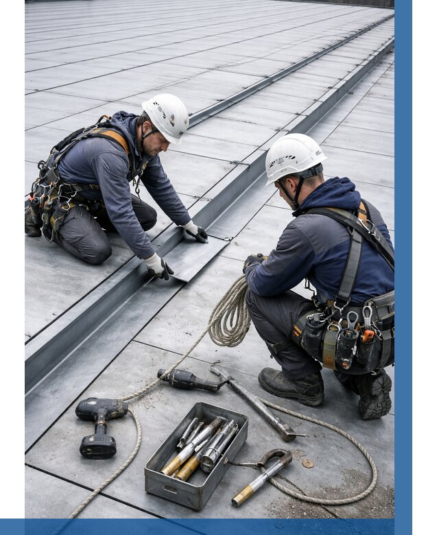 Ремонт фальцевой кровли в Пятигорске от 719 р. | ВЫСОТНИК-Птг