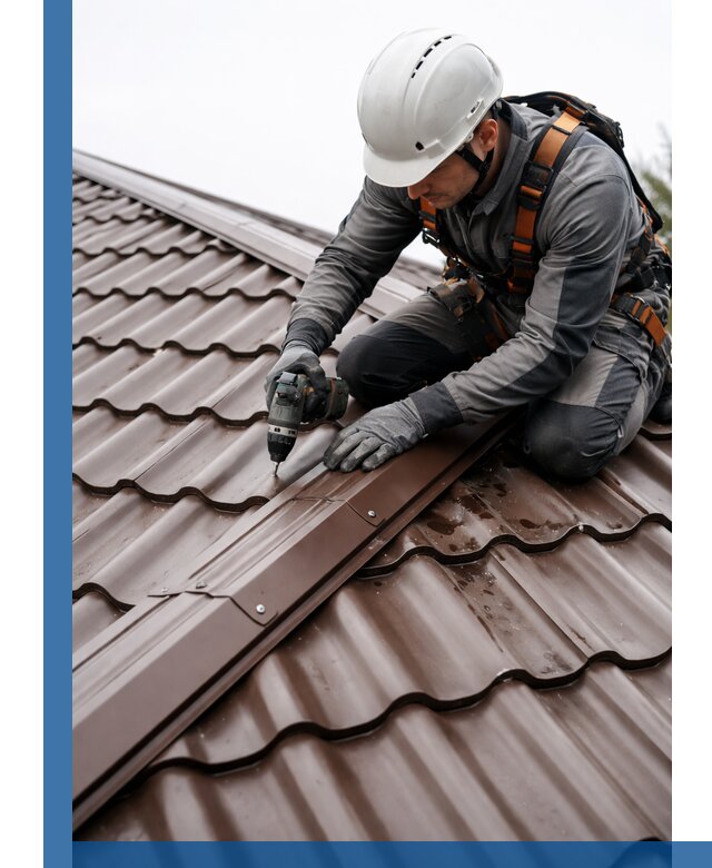 Ремонт металлочерепицы на крыше в Пятигорске профессионально