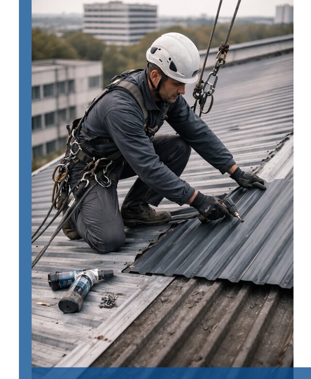 Ремонт профнастила на кровле в Пятигорске, работы под ключ