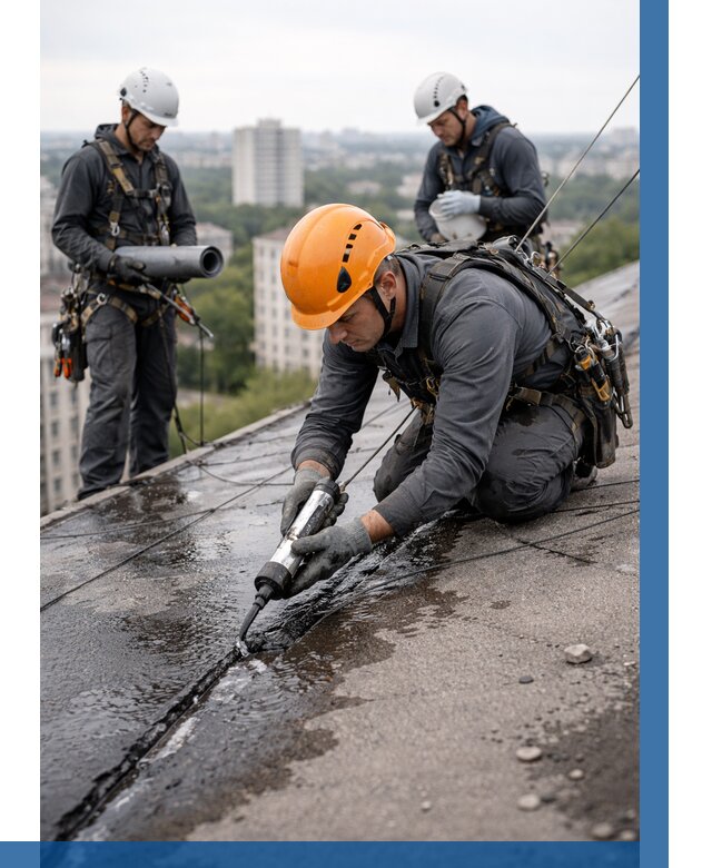 Устранение протечек кровли в Пятигорске от 12328 р. | ВЫСОТНИК-Птг