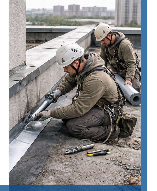 Ремонт кровельных примыканий в Пятигорске от 1233 р. | ВЫСОТНИК-Птг