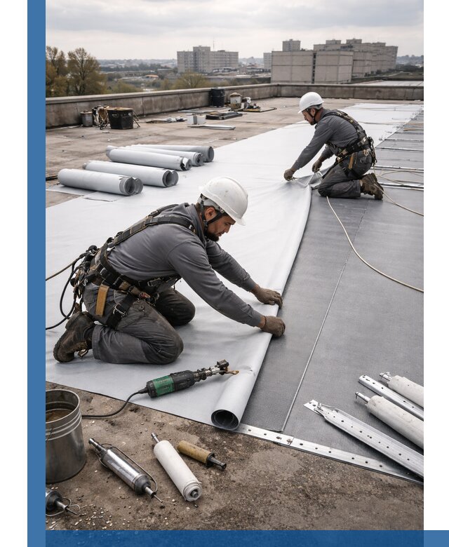 Монтаж мембранной кровли в Пятигорске для промышленных зданий