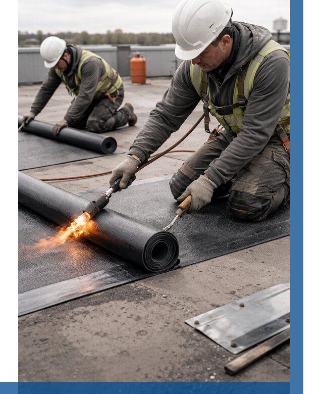 Монтаж наплавляемой кровли в Пятигорске от 873 р. — ВЫСОТНИК-Птг