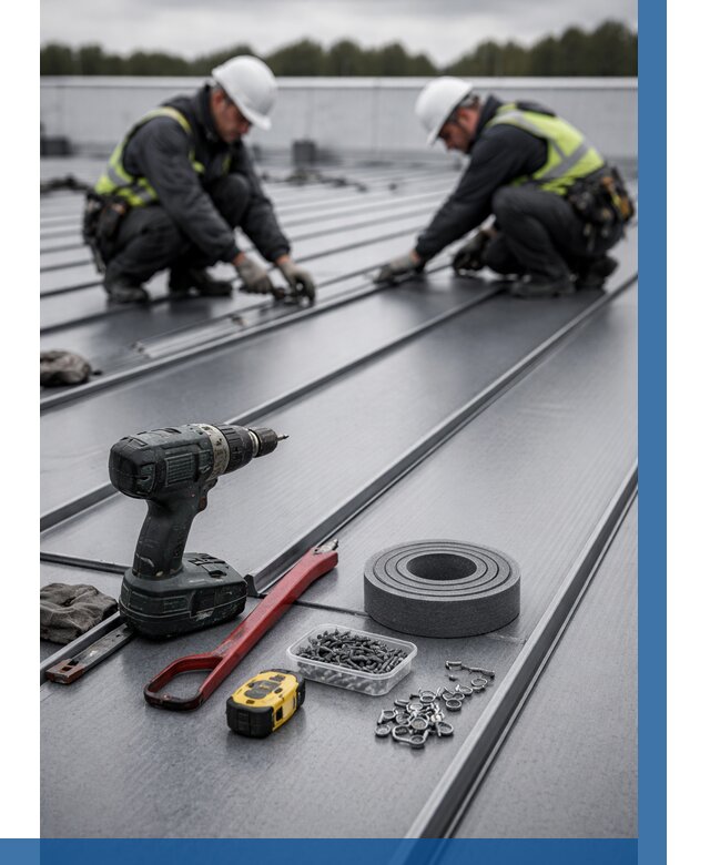 Монтаж фальцевой кровли в Пятигорске от 1849 р. | ВЫСОТНИК-Птг