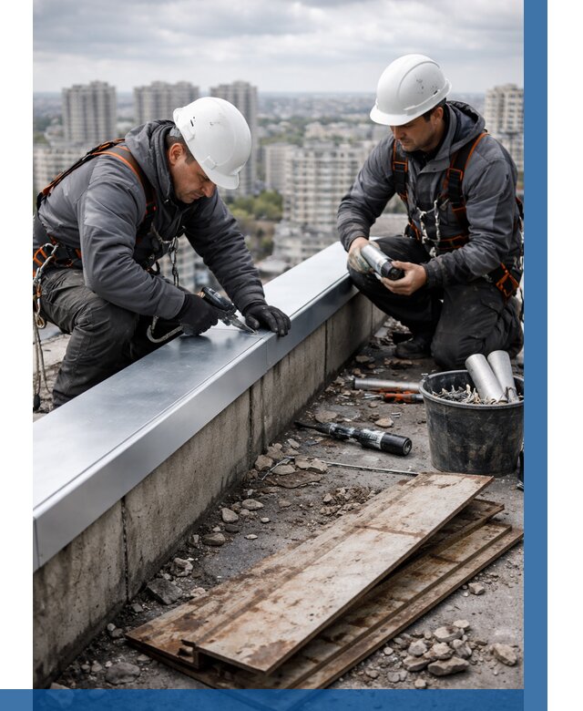 Замена парапетных крышек под ключ в Пятигорске от 1233 р. | ВЫСОТНИК-Птг