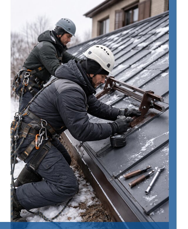 Монтаж снегозадержателей в Пятигорске от 462 р. | ВЫСОТНИК-Птг