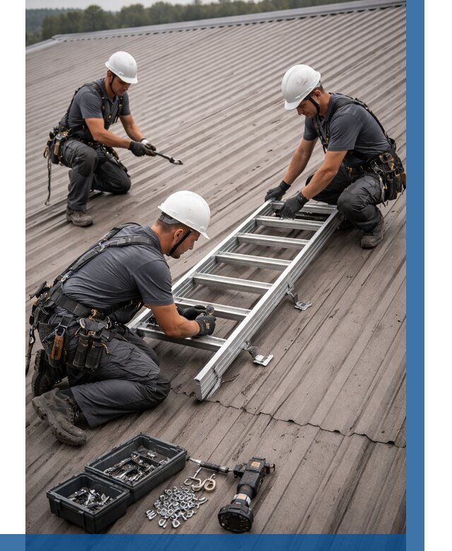 Монтаж кровельной лестницы в Пятигорске от 4623 р. | ВЫСОТНИК-Птг