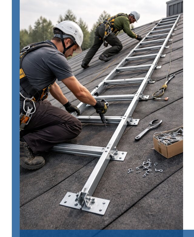 Профессиональный монтаж кровельной лестницы в Пятигорске под ключ