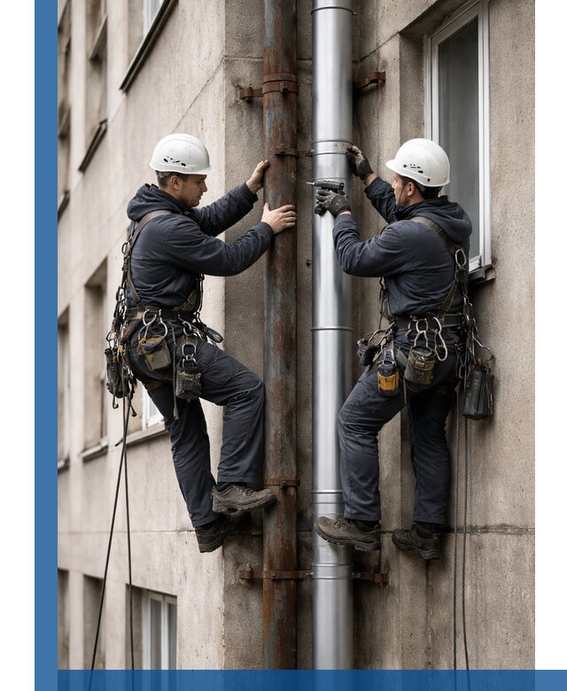 Замена водосточных труб в Пятигорске: монтаж и демонтаж под ключ