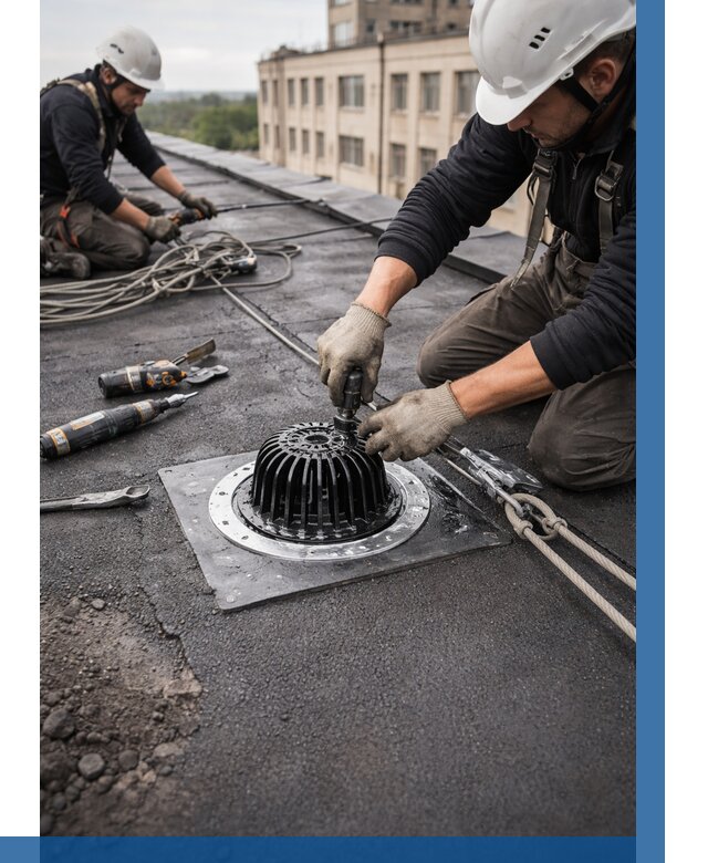 Установка водосточных воронок в Пятигорске цена от 3596 р. | ВЫСОТНИК-Птг