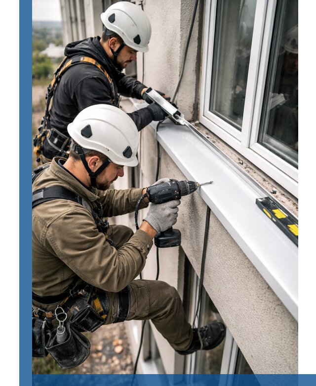 Профессиональный монтаж оконных отливов и отведения воды в Пятигорске