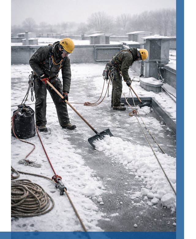 Очистка крыши от снега в Пятигорске от 7705 р. | ВЫСОТНИК-Птг