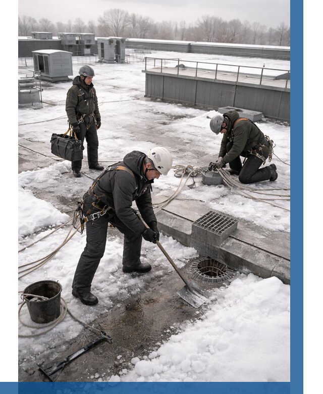 Абонентское обслуживание кровли зимой в Пятигорске от 8218 р. | ВЫСОТНИК-Птг