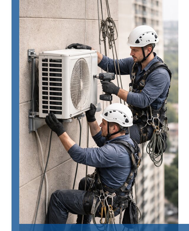 Монтаж внешнего блока кондиционера в Пятигорске установка и крепление